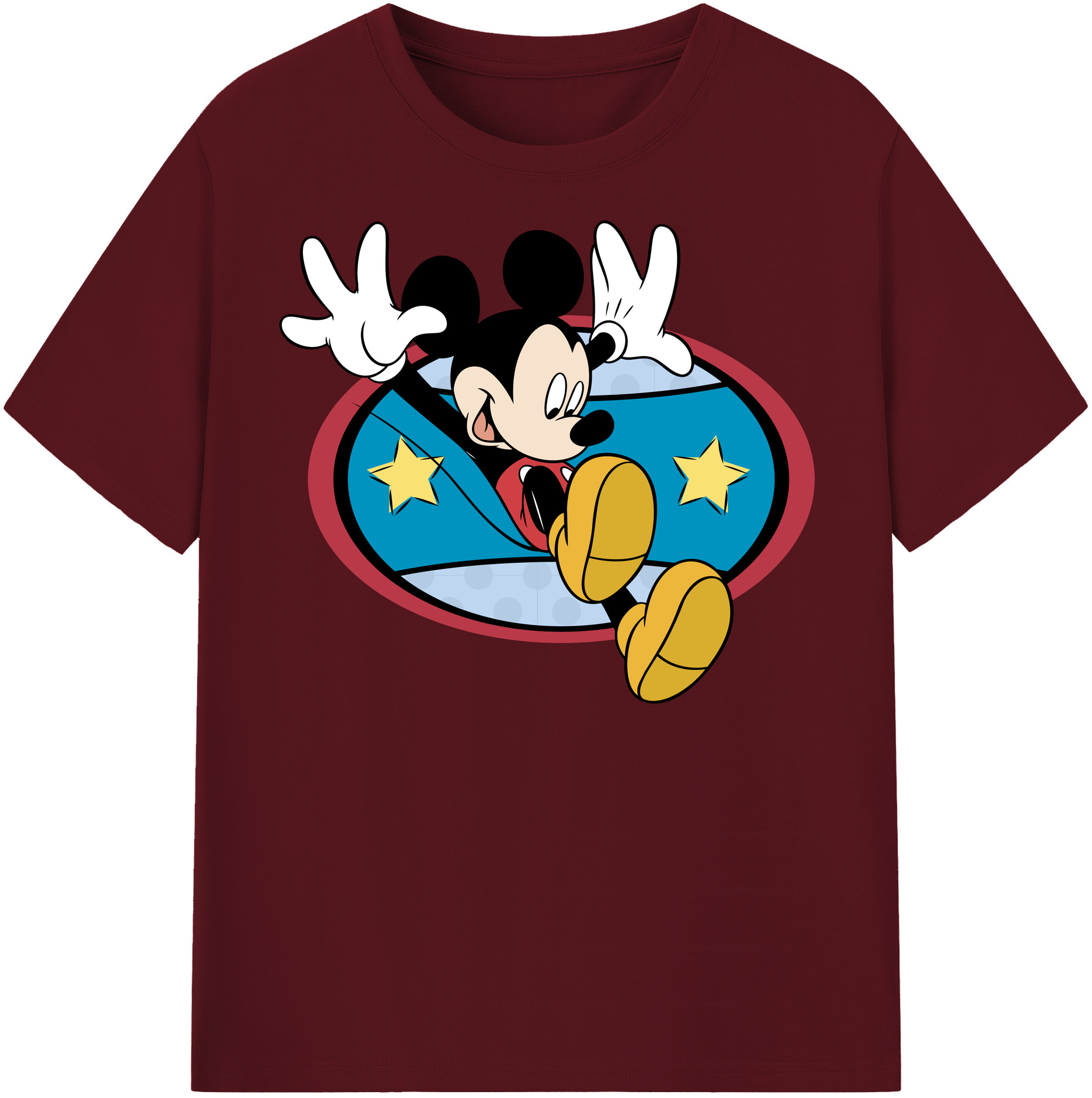 （画像用） ミッキーマウス Mickey Mouse 綿100％半袖Tシャツ（フロントプリント）